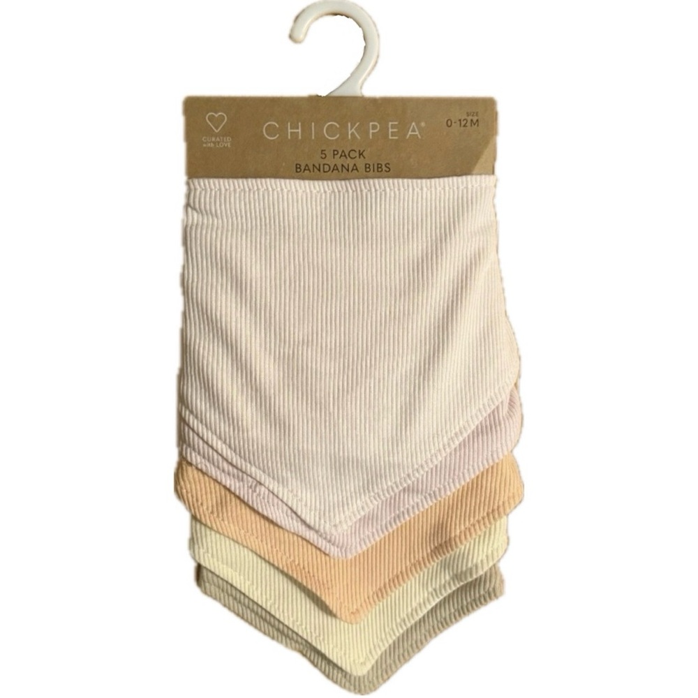 Chickpea Baby Girl Set Of 5 Bandana Bibs!